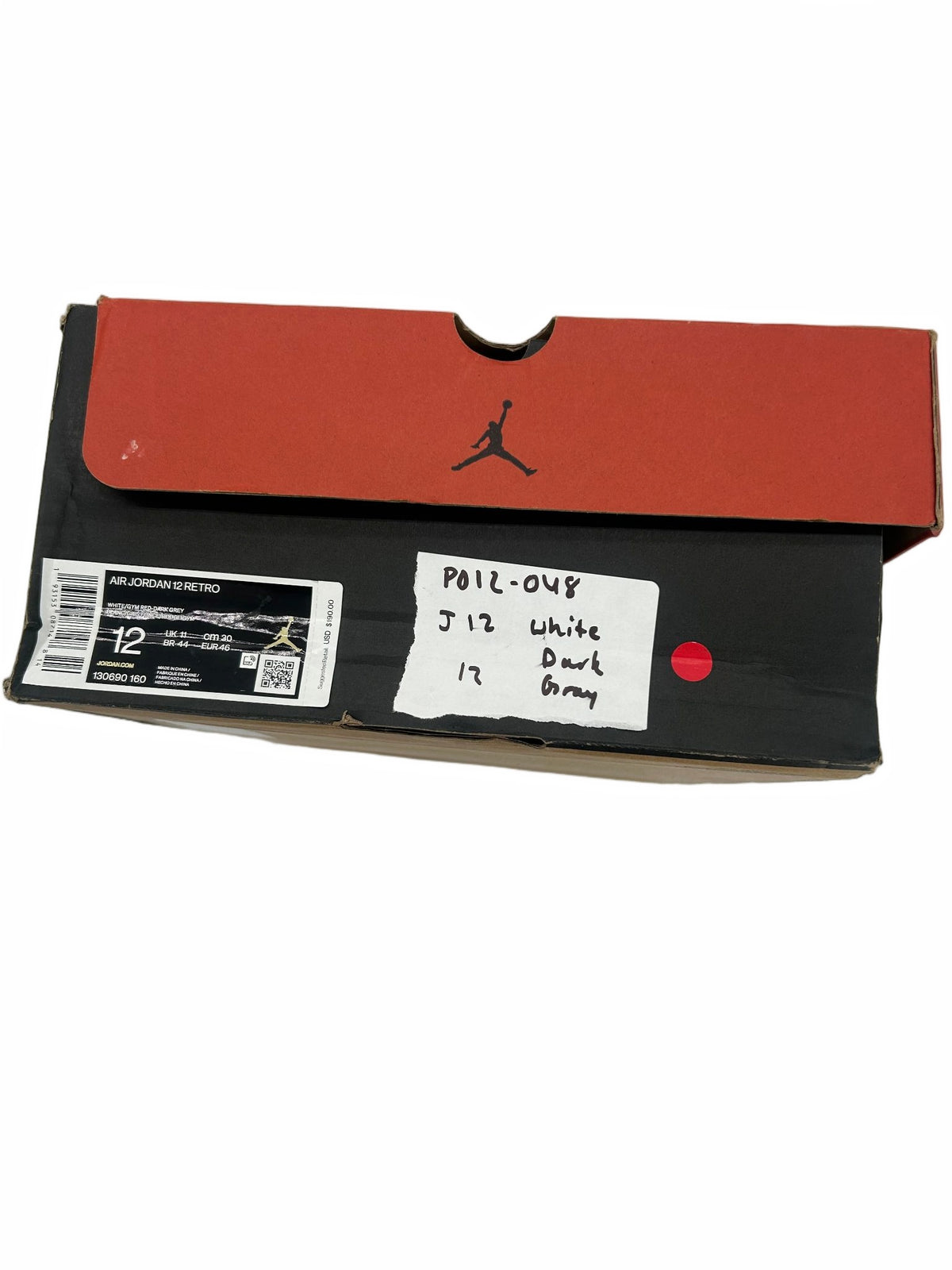 Jordan 12 Retro White Dark Grey