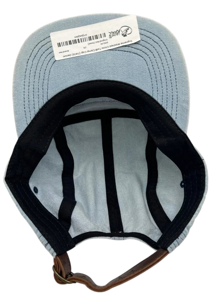 Supreme Washed Chino Twill Camp Cap (FW18) Denim