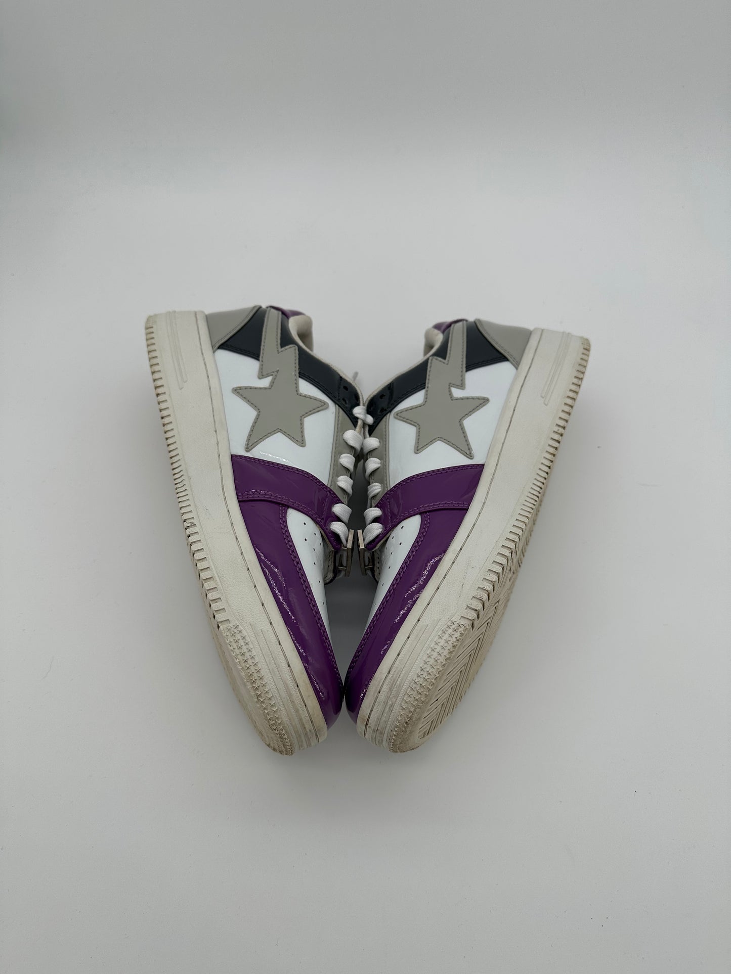 Bapesta Patent Leather White/Purple