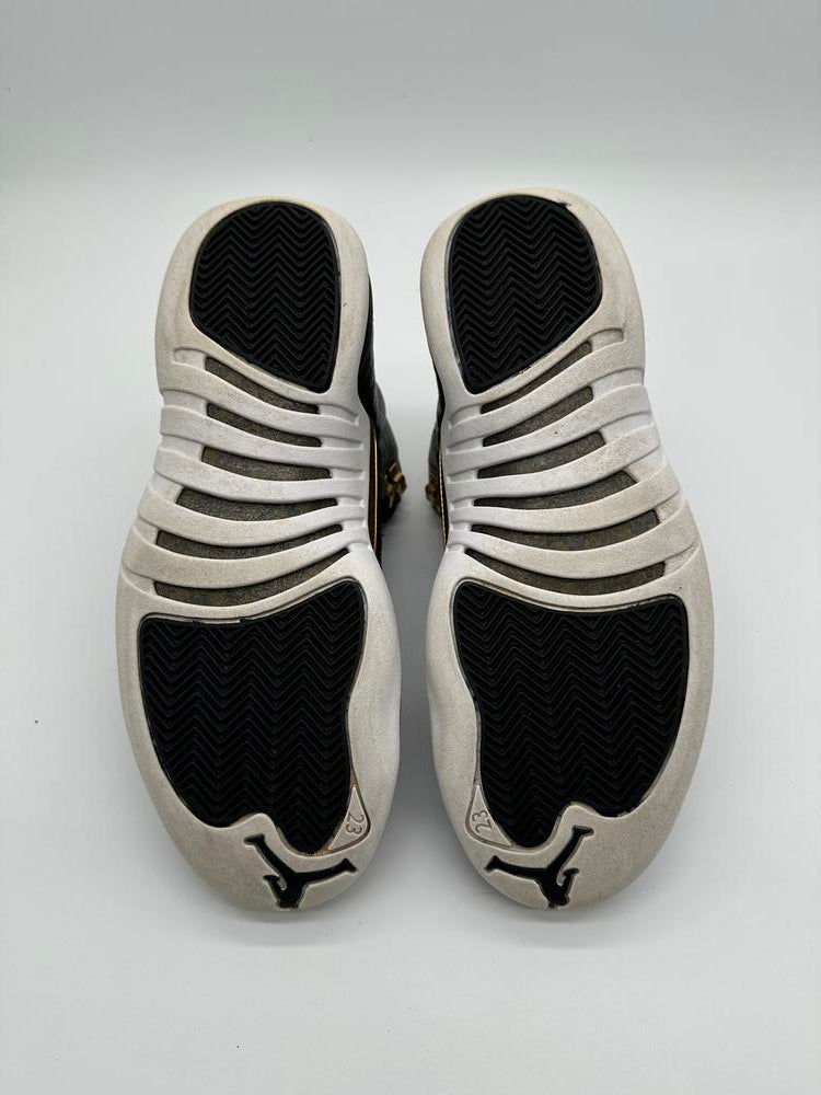 Jordan 12 Retro Black Metallic Gold White (Women's)