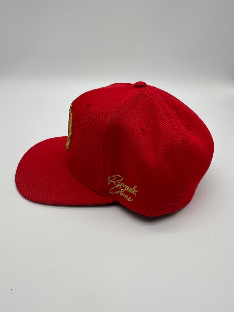 Rings And Crowns Red Snapback