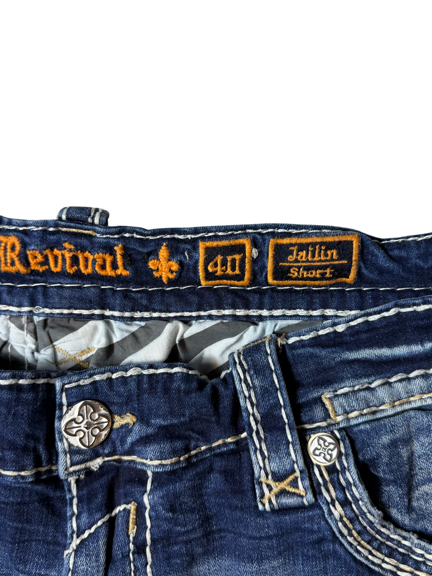 Rock Revival Jean Shorts Blue Wash