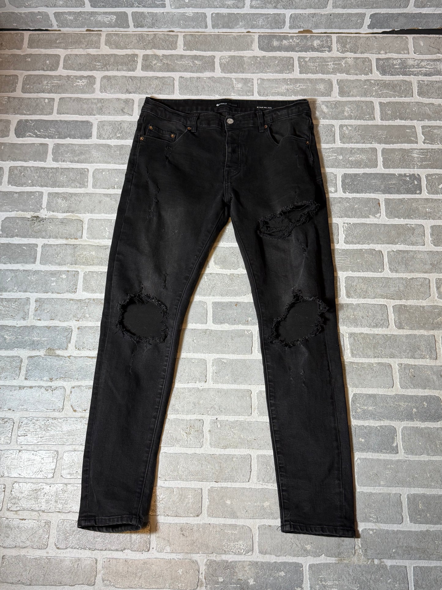 Purple Brand Black Wash Jeans Black
