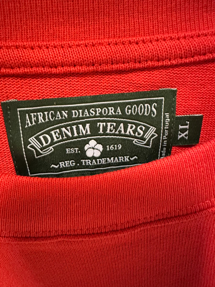 Denim Tears Long Sleeve Cotton Wreath T-shirt Red