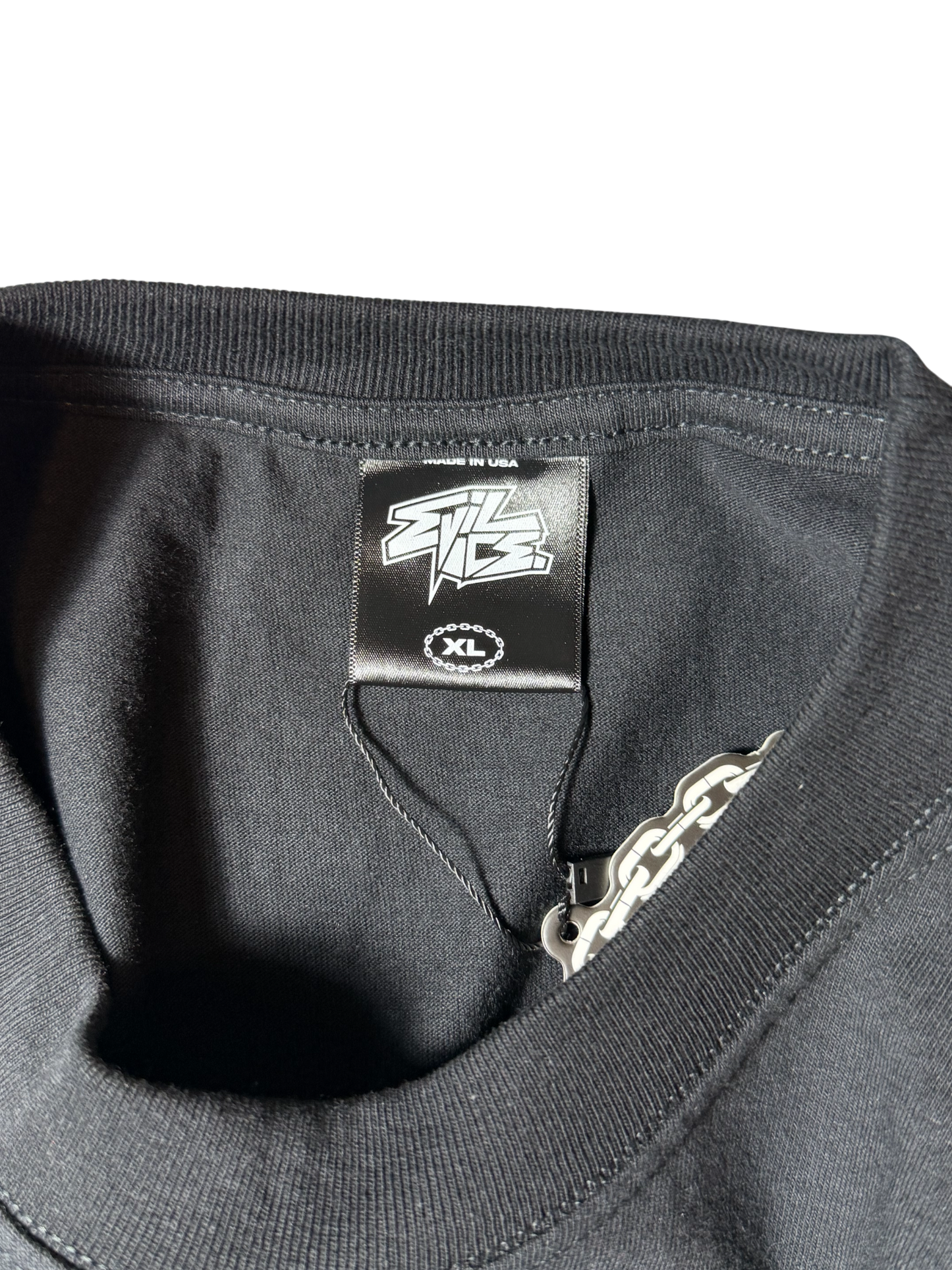 Evil Vice T Shirt Black/Blue Skull