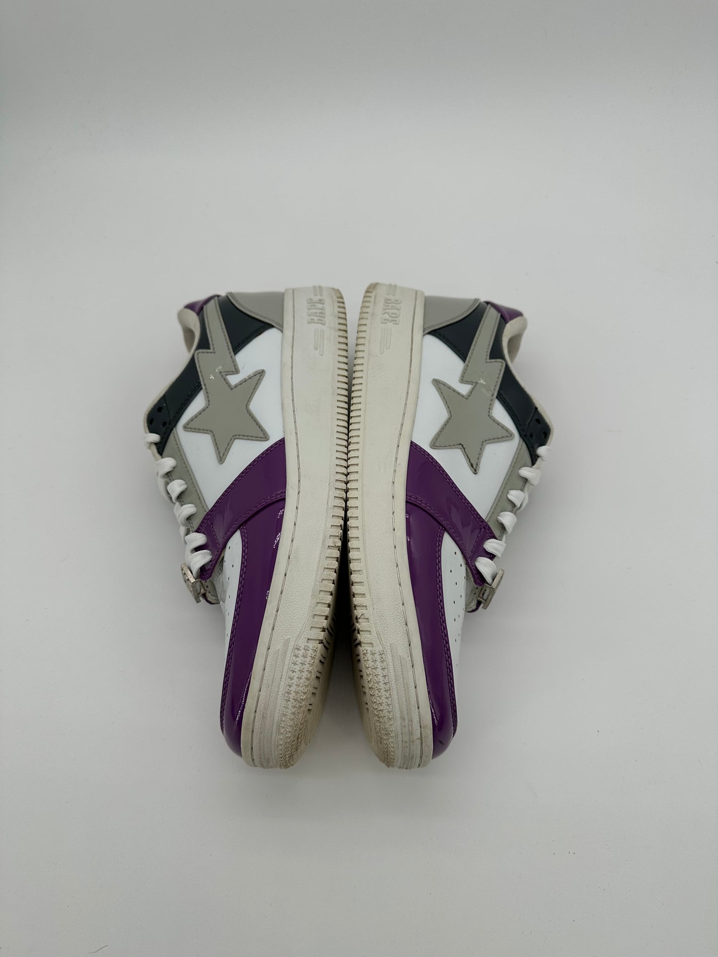 Bapesta Patent Leather White/Purple