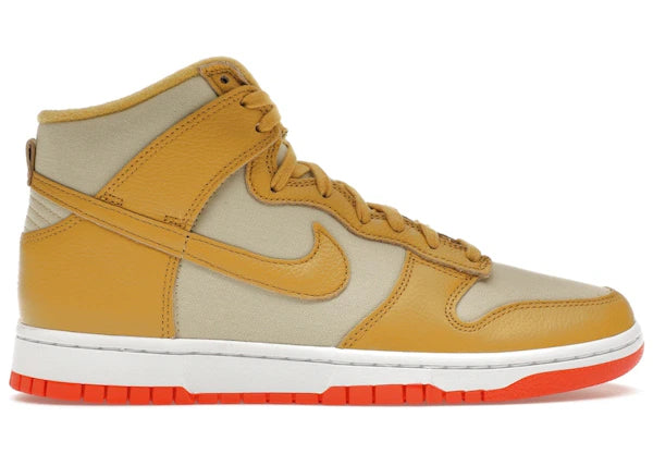 Nike Dunk High Wheat Gold Safety Orange