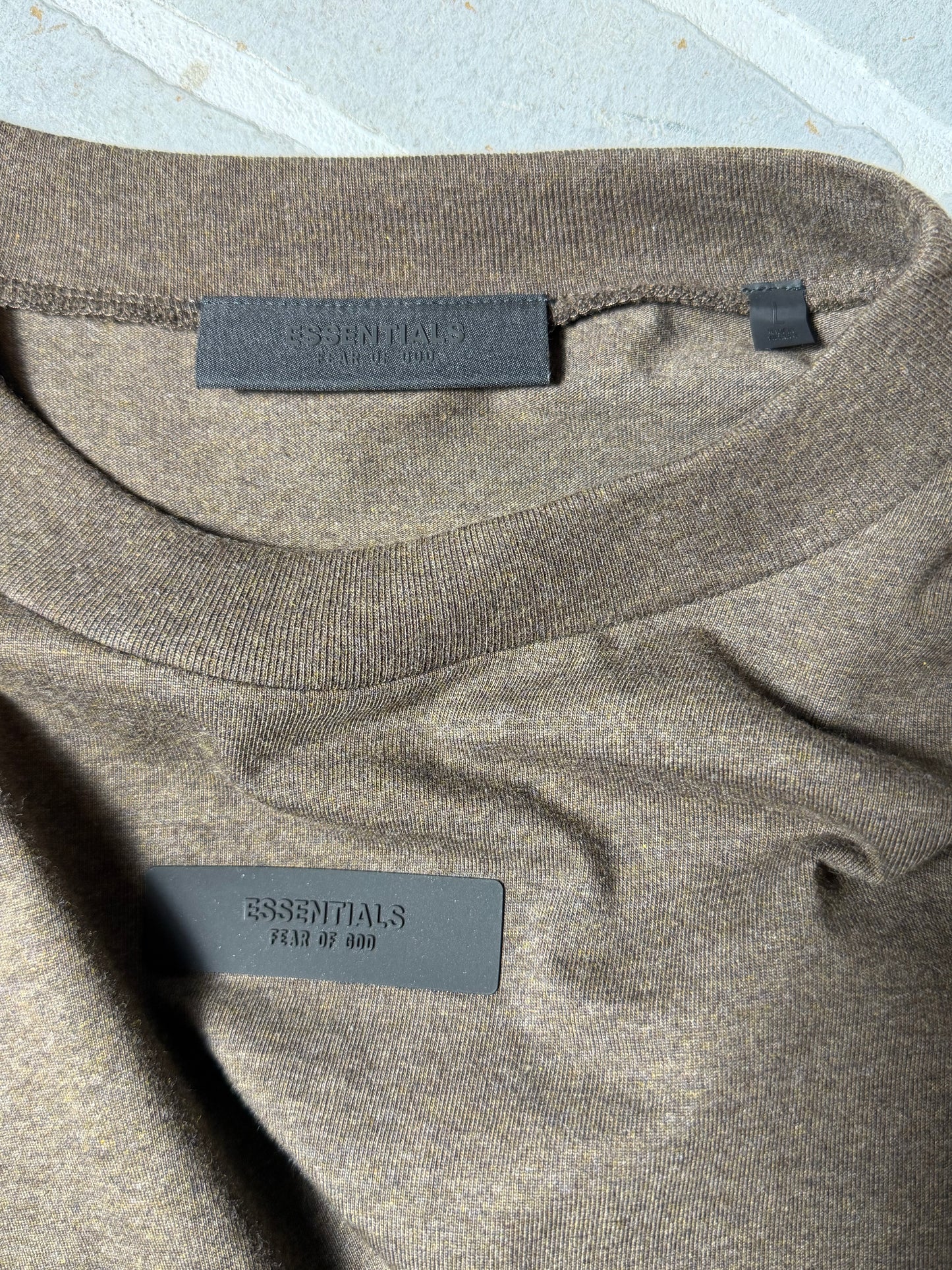 Fear of God Essentials Heather Wood Essentials Logo Black