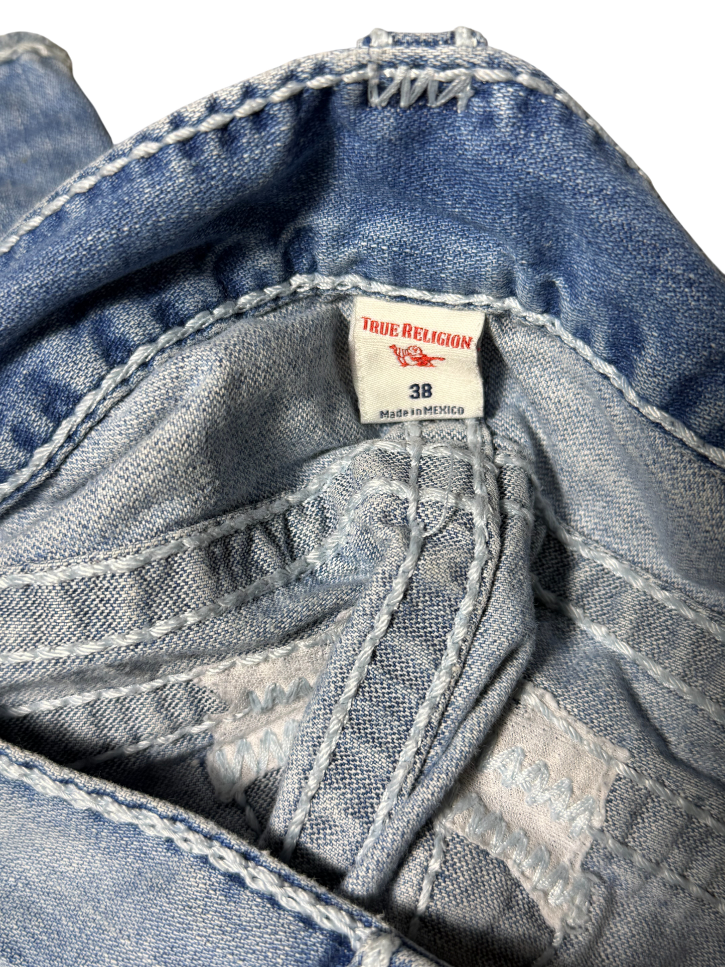 True Religion Jeans Blue/White Embroidery