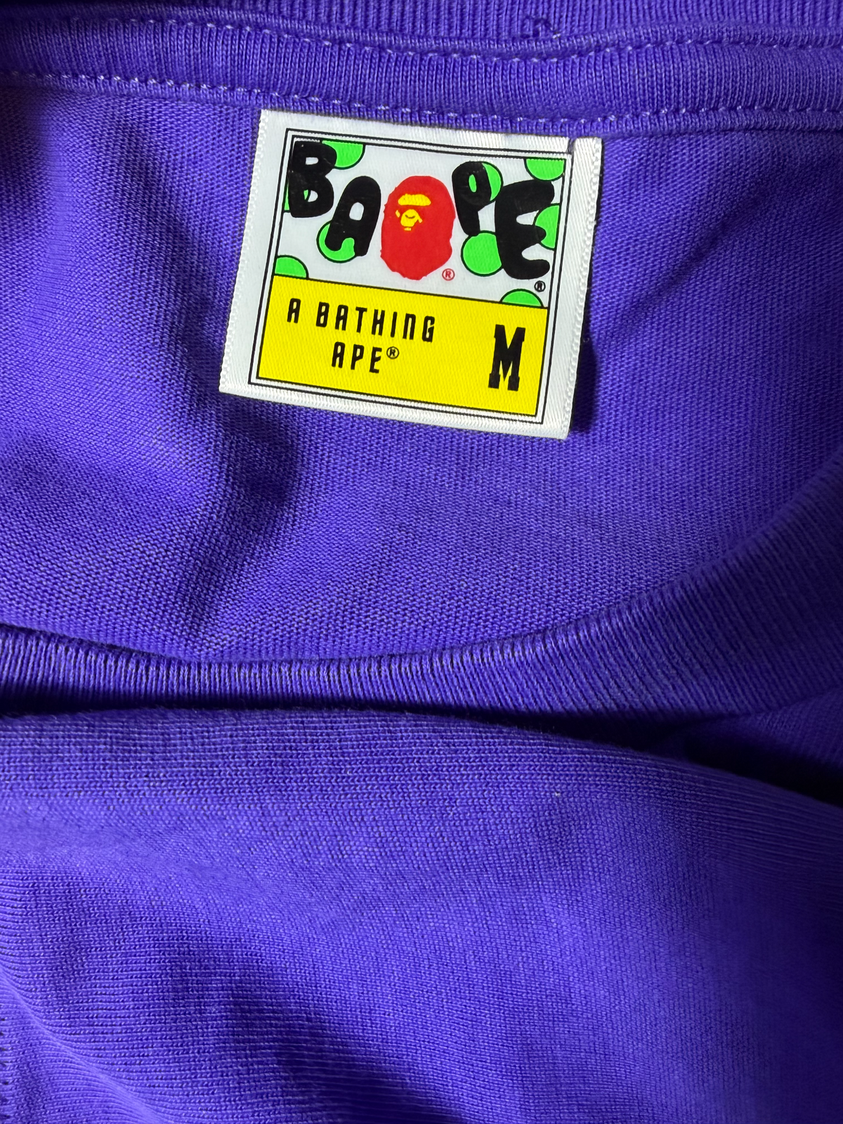 Bape Gothic Head T Shirt Purple