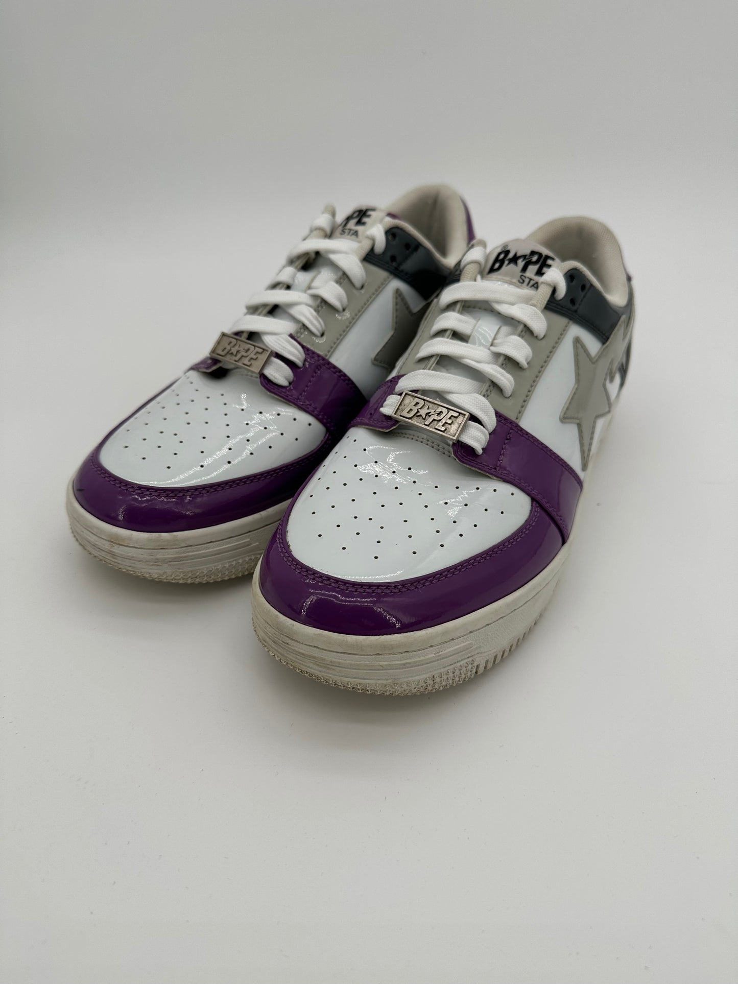 Bapesta Patent Leather White/Purple