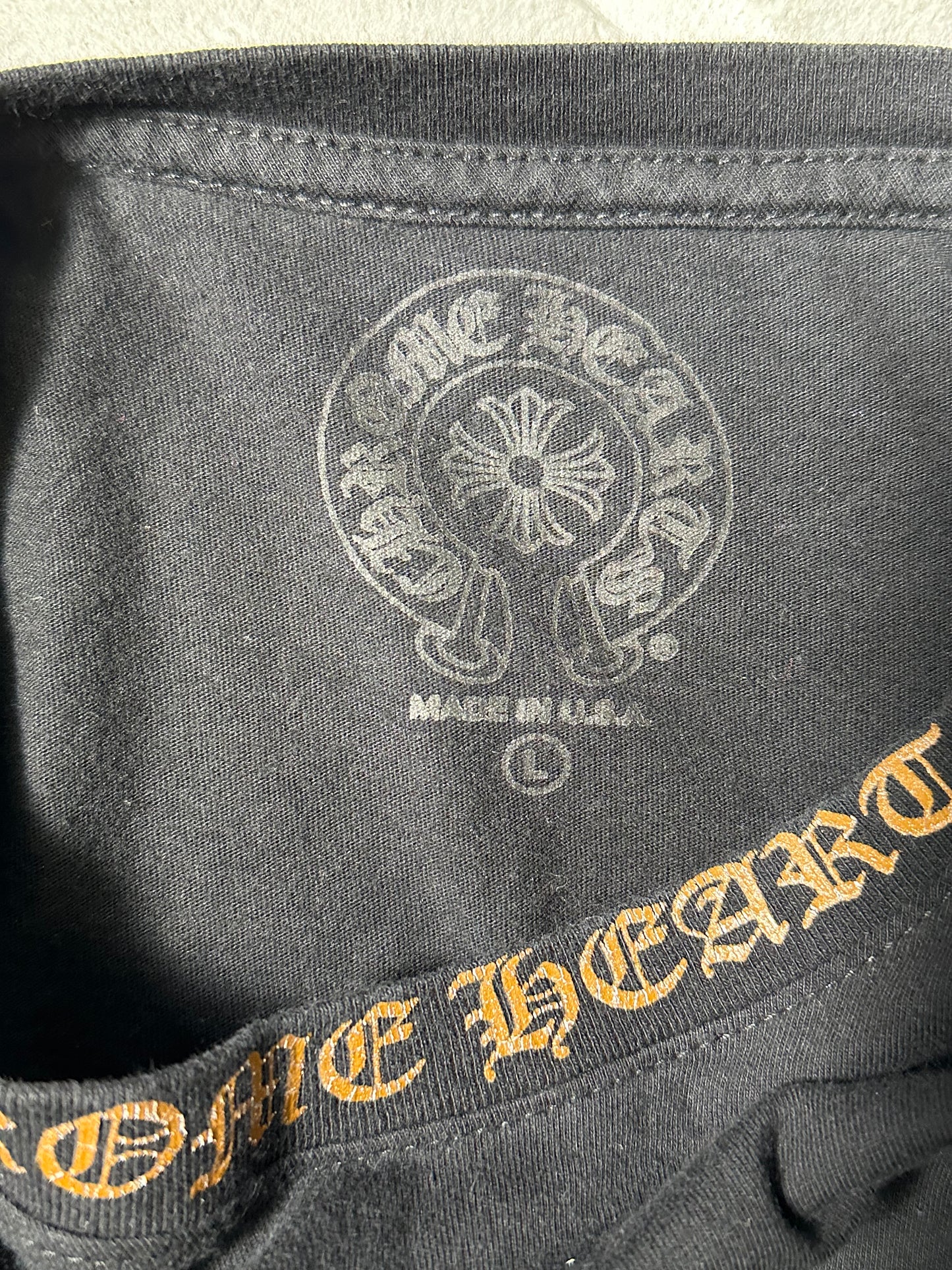 Chrome Hearts Long Sleeve Neck Logo Black Shirt