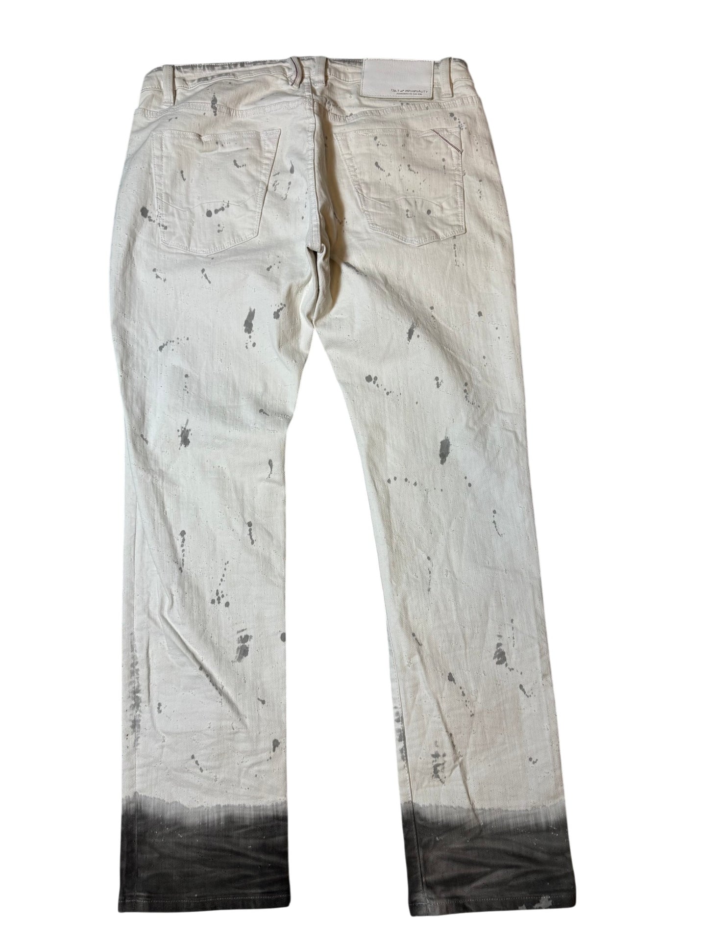 Cult of individuality white denim set (36x34 jeans)