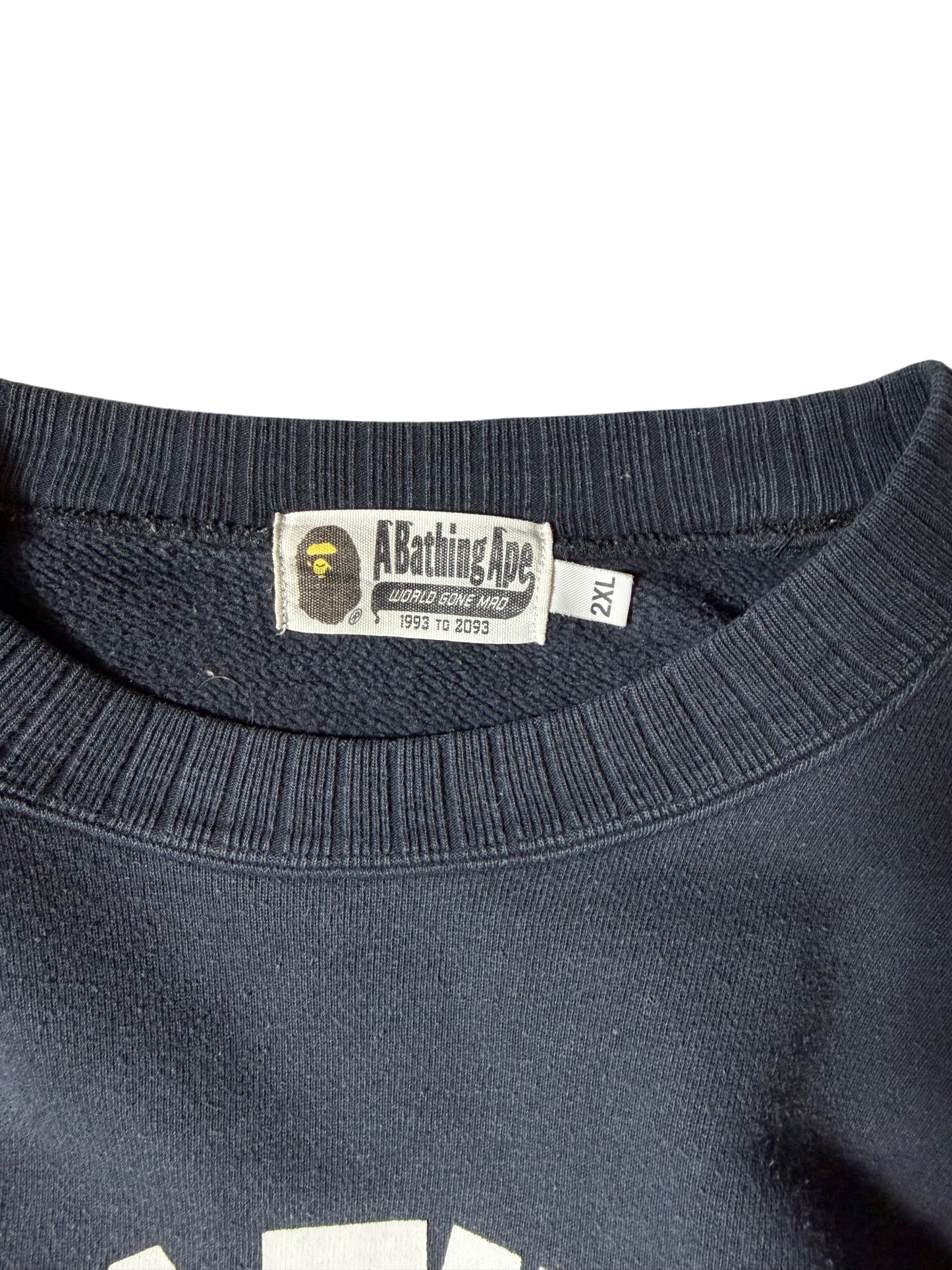 Bape Big Head Crewneck Navy Blue