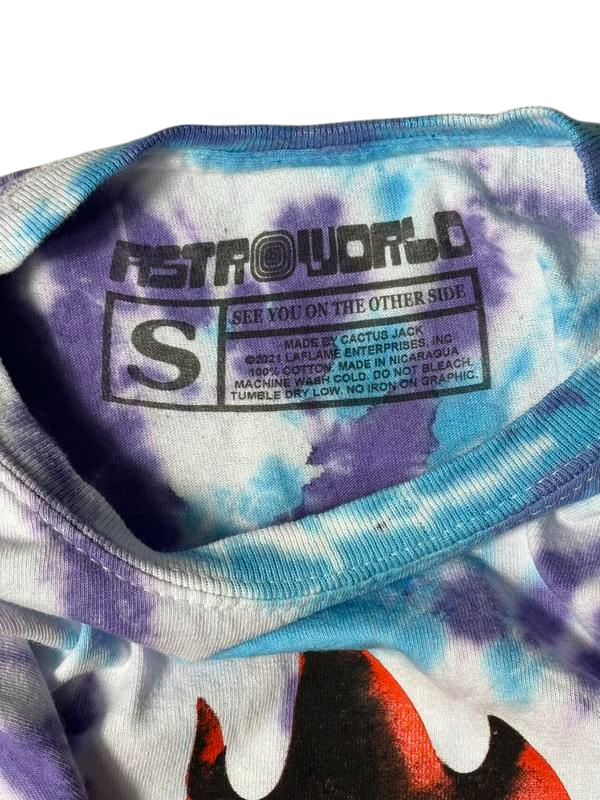 Travis Scott Flame T-shirt Tie Dye