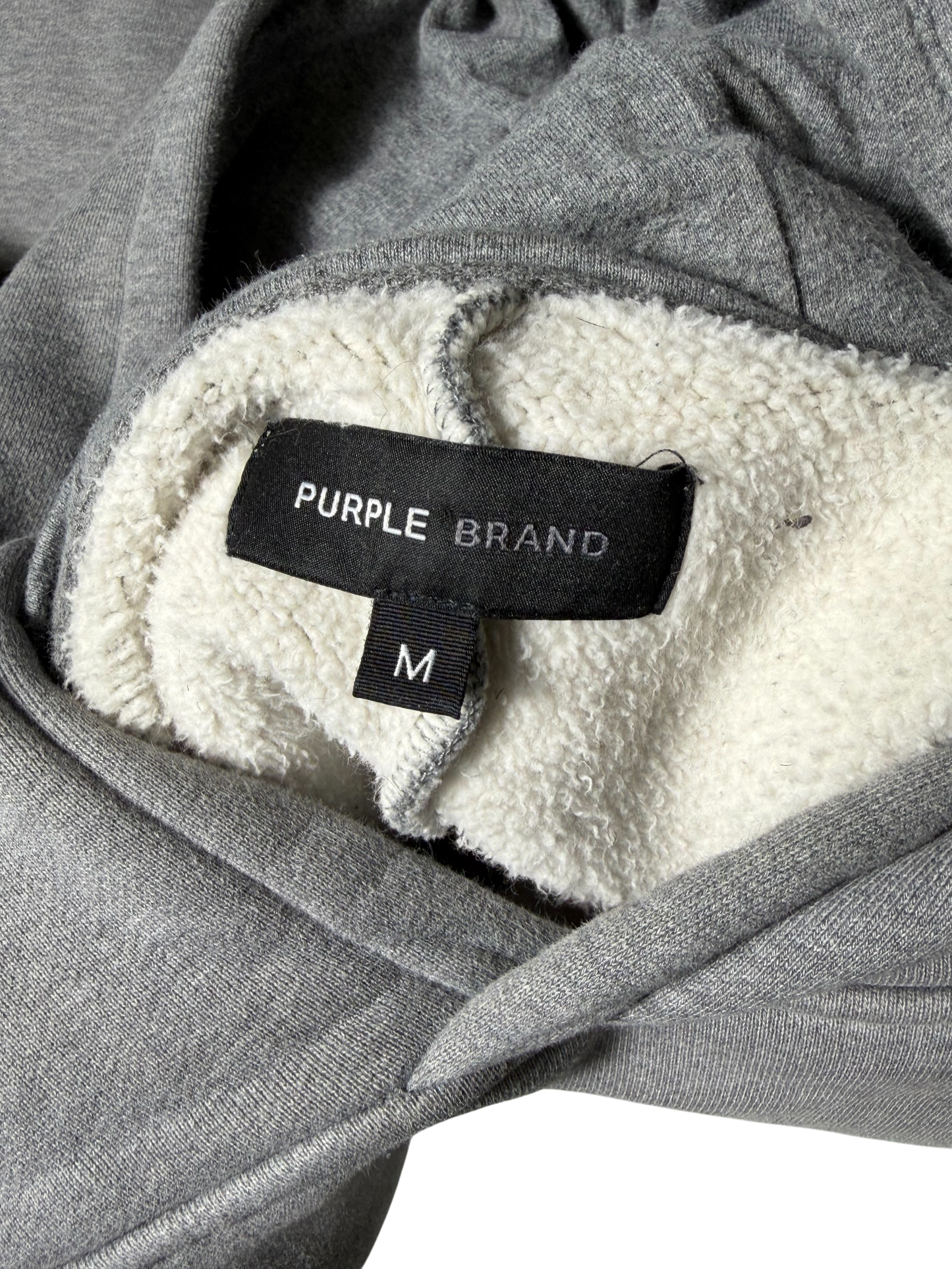 Purple Brand Grey Hoodie Cropped