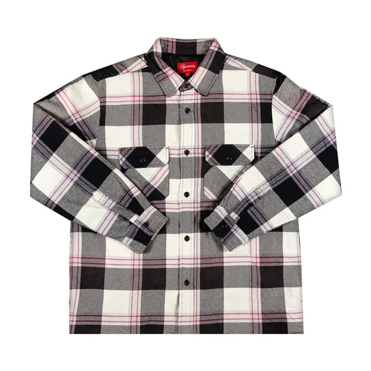 Supreme Quilted Flannel Shirt White FW20