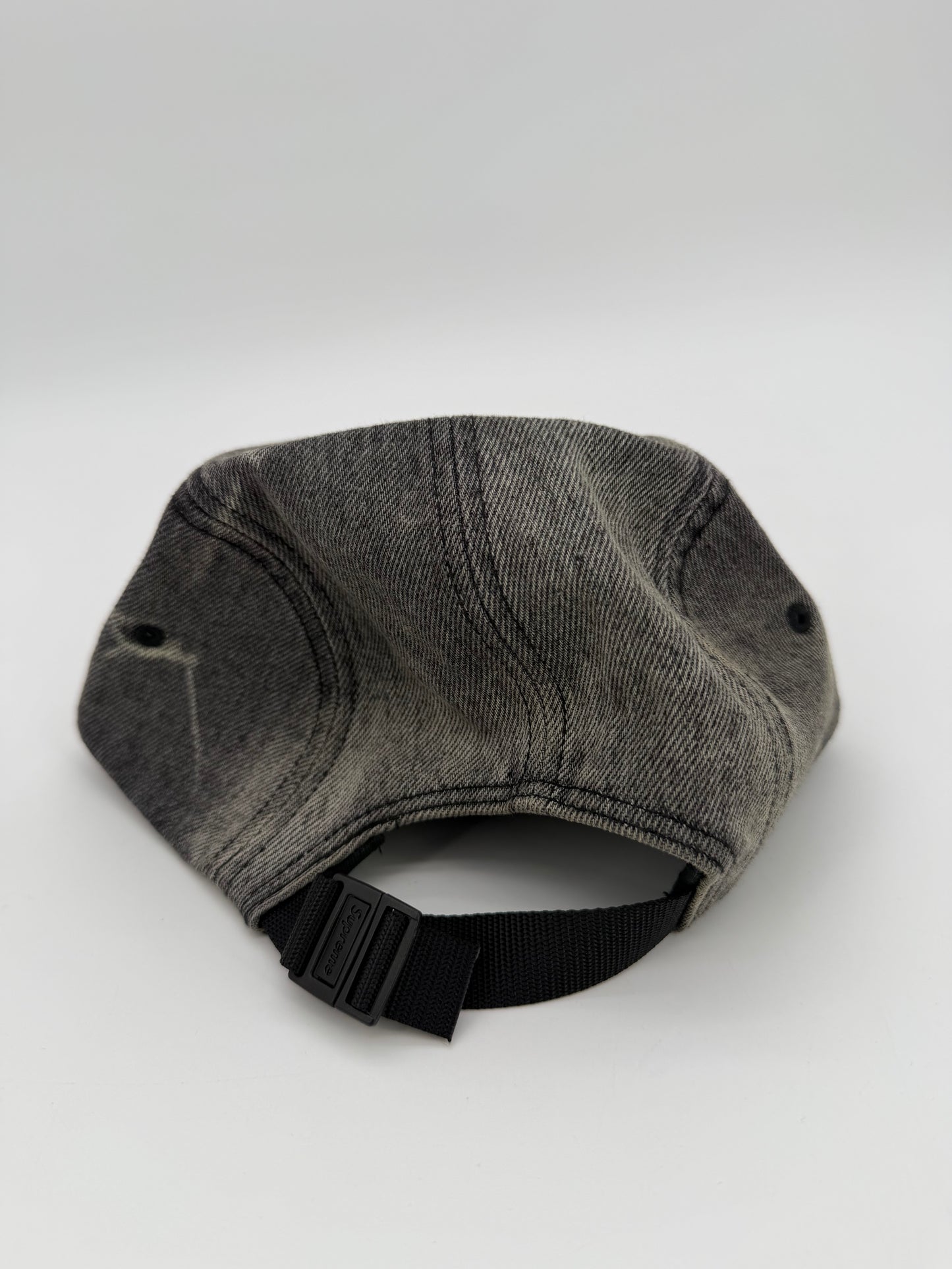 Supreme Denim Camp Cap Washed Black