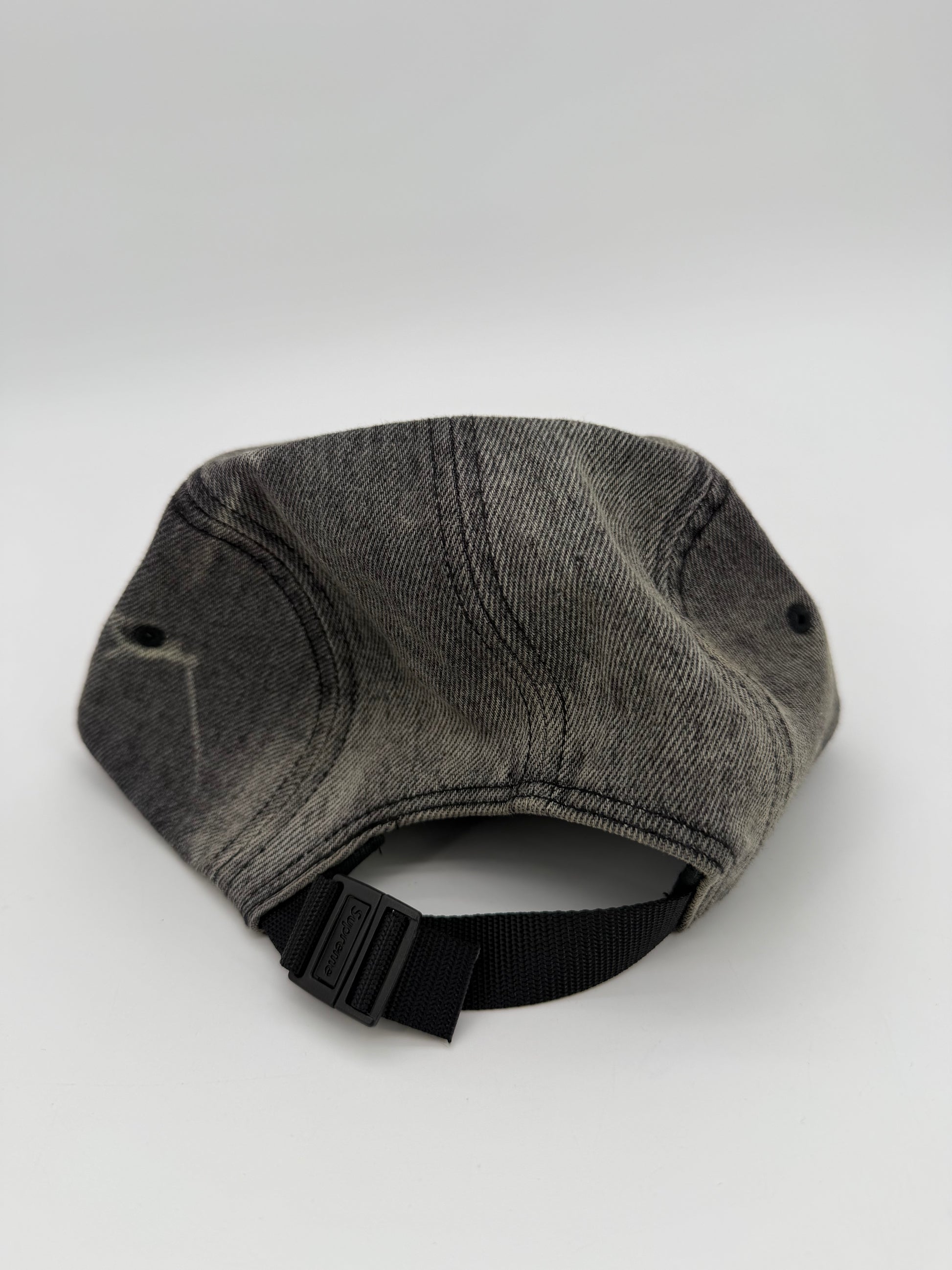 Supreme Denim Camp Cap Washed Black
