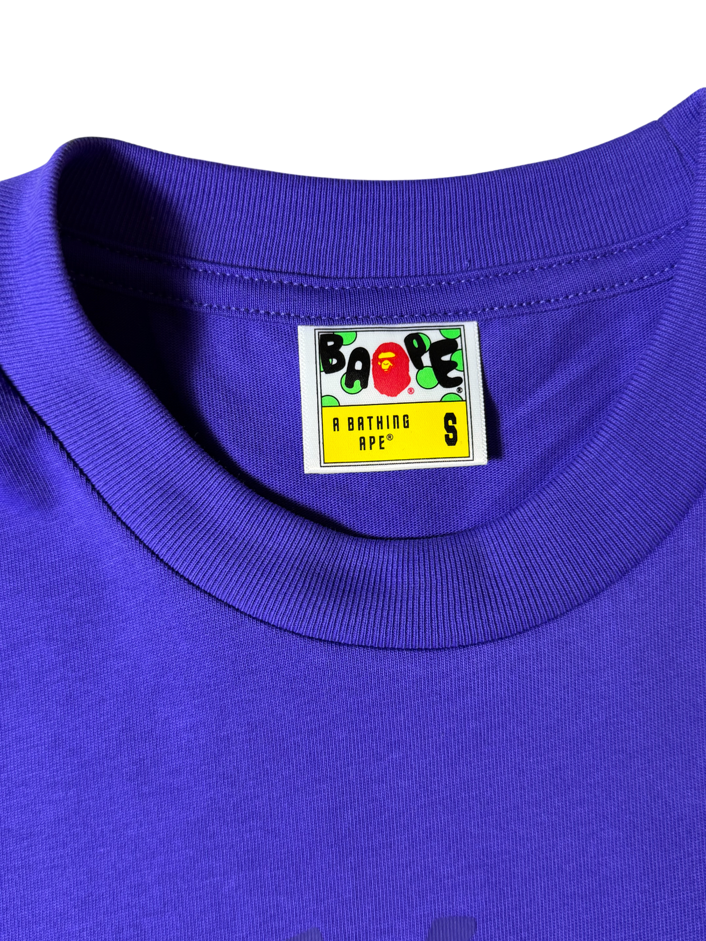 Bape Gothic College Relaxed Fit T Shirt Purple (No Tags)