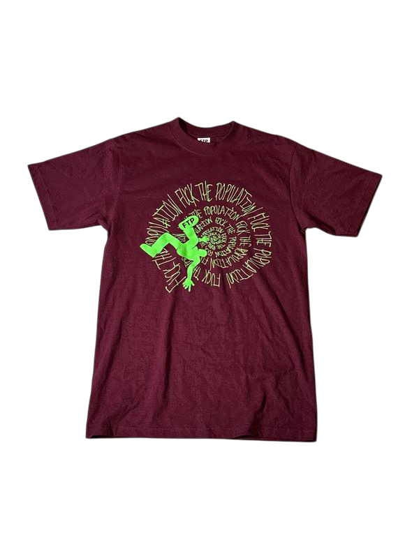 FTP T Shirt Maroon Green