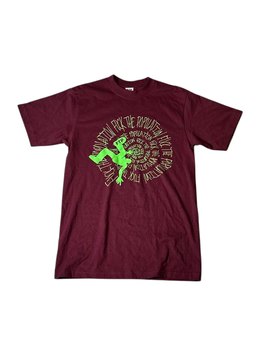 FTP T Shirt Maroon Green