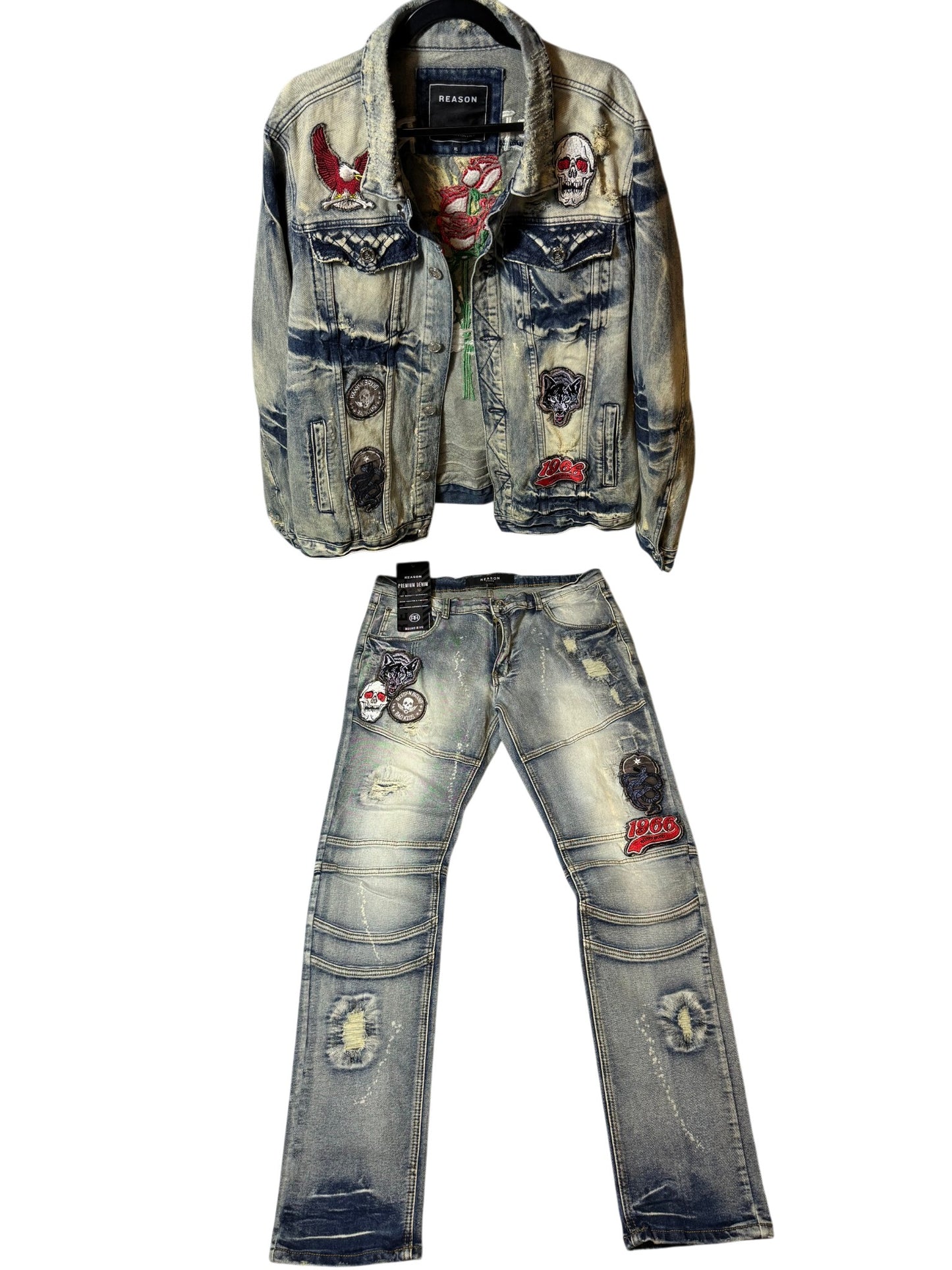 Reason Patch denim set (36 jeans)