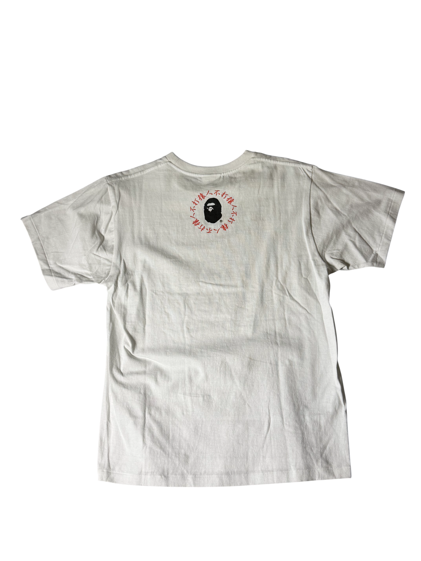 Bape Ape Shall Never Kill Ape T Shirt White/Red