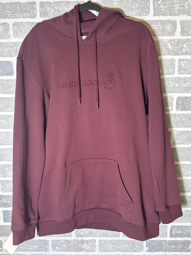 McMillions Embossed Hoodie Burgandy