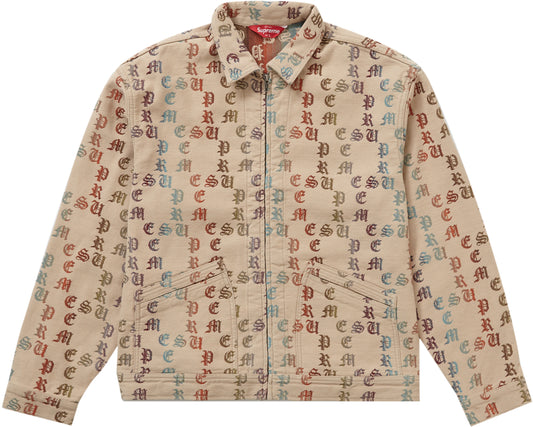 Supreme Gradient Jacquard Denim Work Jacket Tan
