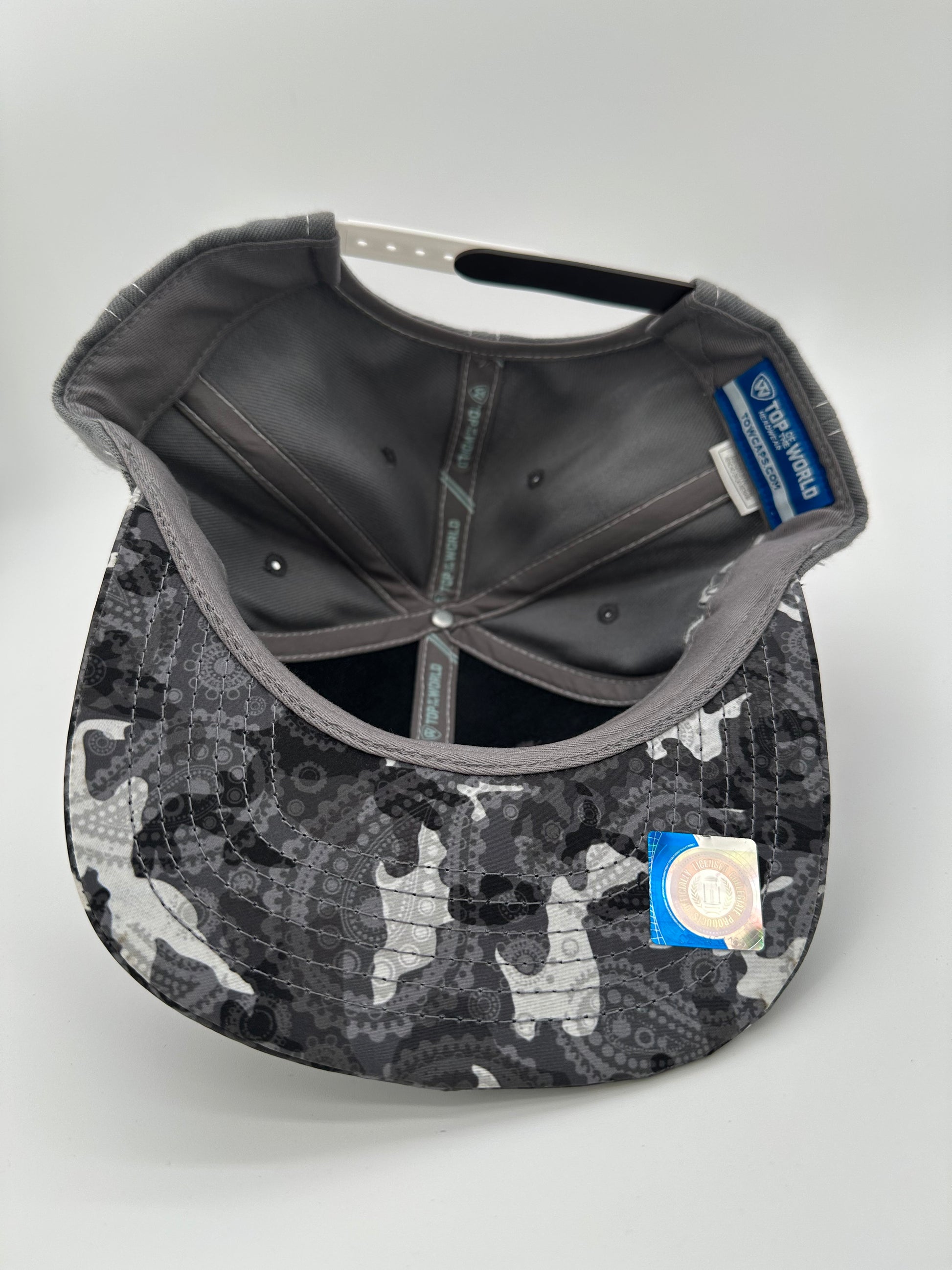 Top Of The World U Of M Hat Gray on Gray