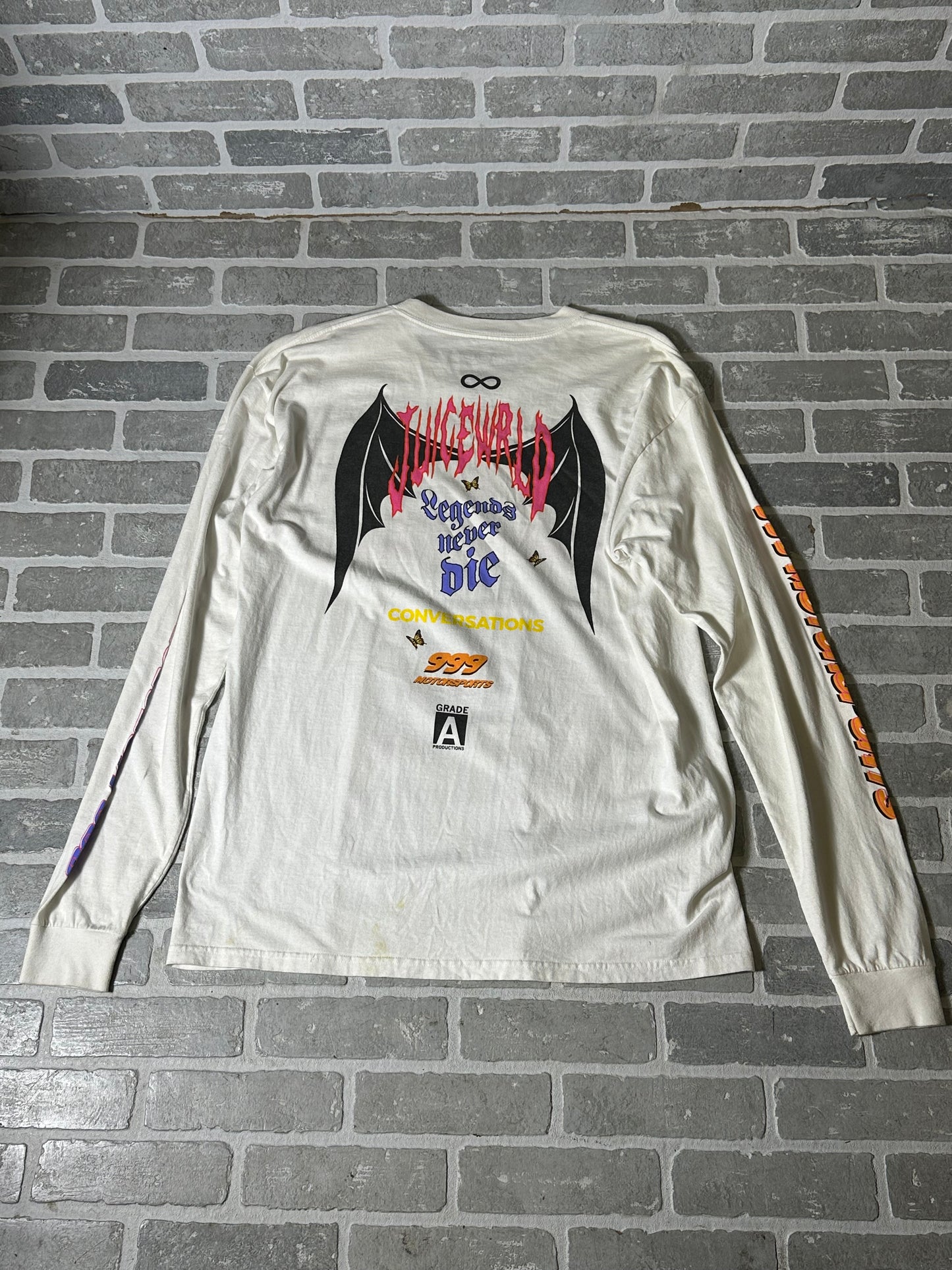 Juice Wrld 999 Club Motorsports Long Sleeve White
