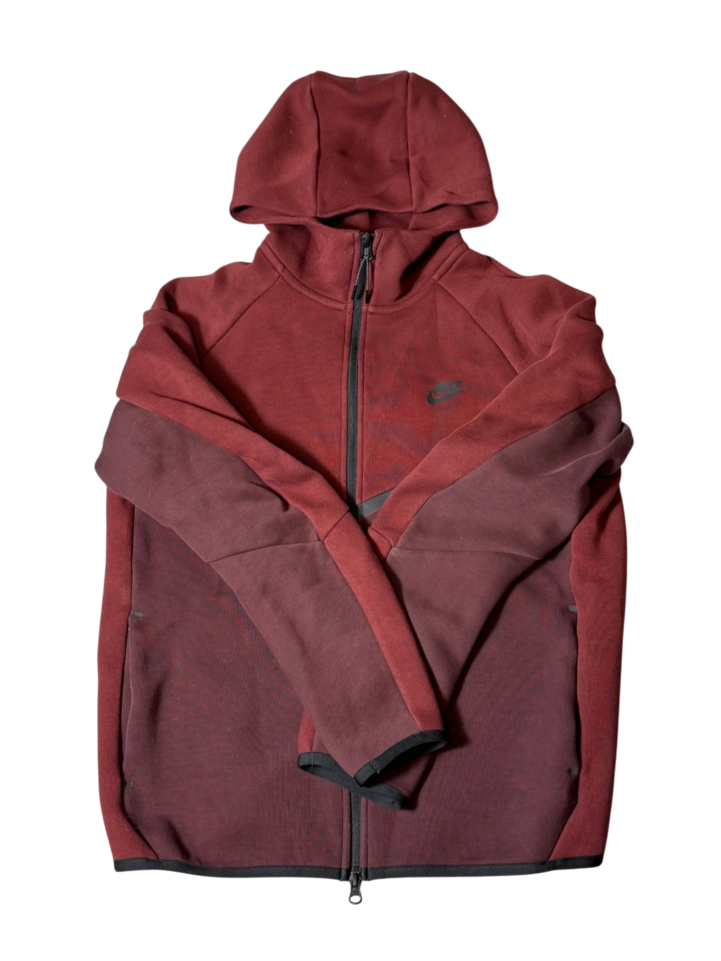 Nike Tech Fleece Windrunner Full Zip Hoodie Dark Team Red/Burgundy Crush-Black