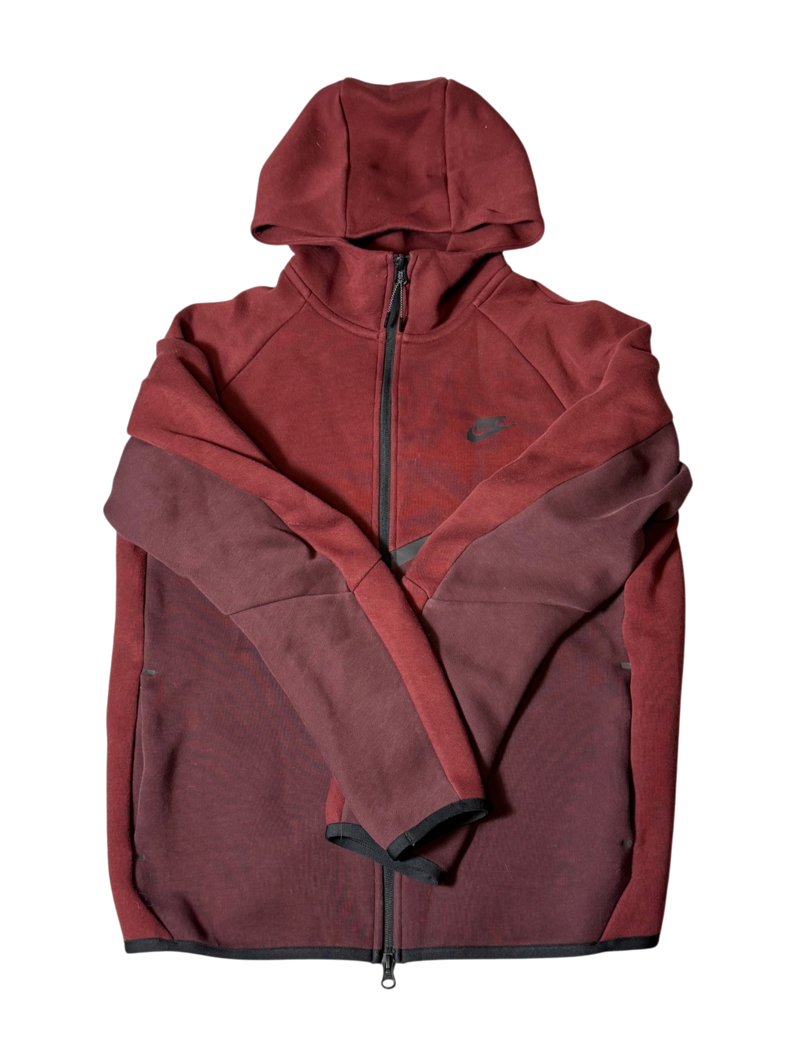 Nike Tech Fleece Windrunner Full Zip Hoodie Dark Team Red/Burgundy Crush-Black