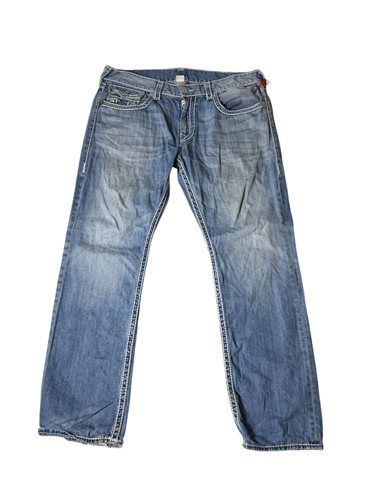 True Religion Jeans Blue/White Embroidery