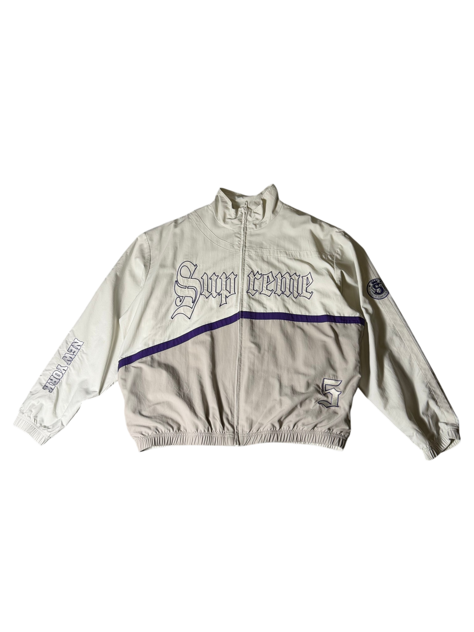 Supreme Old English Track Jacket White