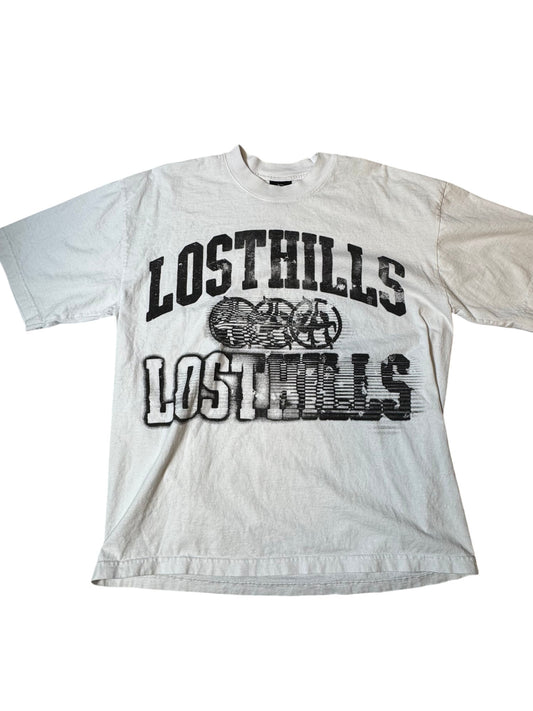 Lost Hills White tee with black lettering