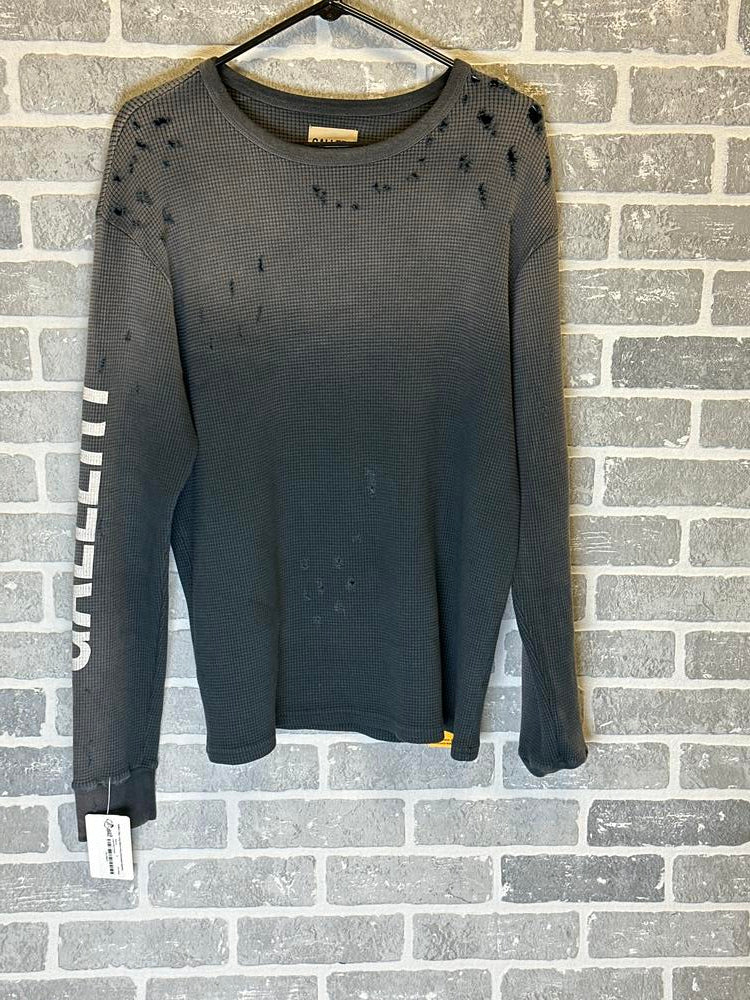 Gallery Dept. Long Sleeve Gray Distressed Sweater