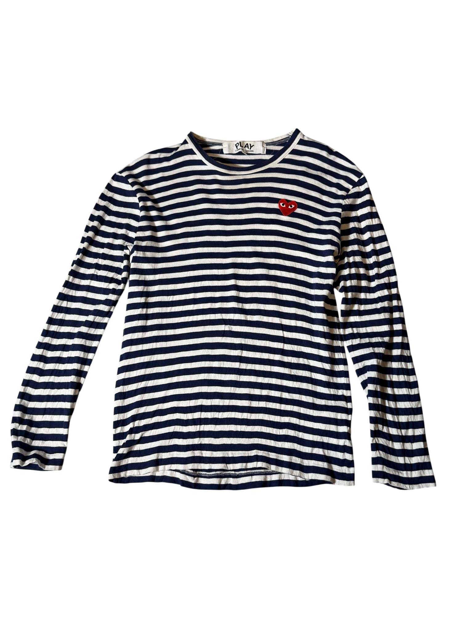 comme de garcon blue striped long sleeve
