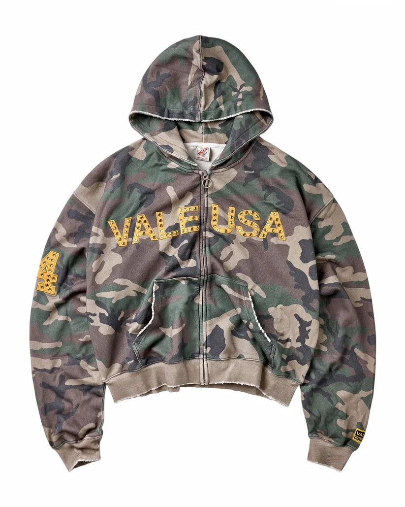 Vale Forever Zip Up Camo Hoodie
