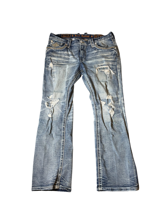 Rock Revival Jeans Light Blue/Dark Blue