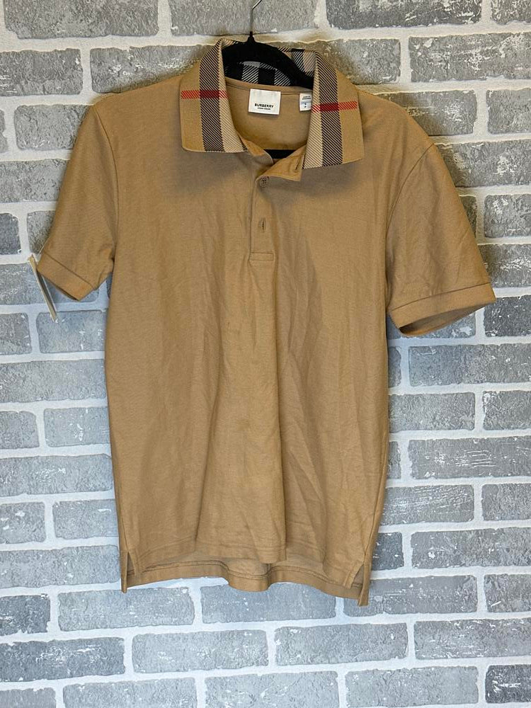 Burberry Check Cotton Jacquard Polo Shirt Archive Beige