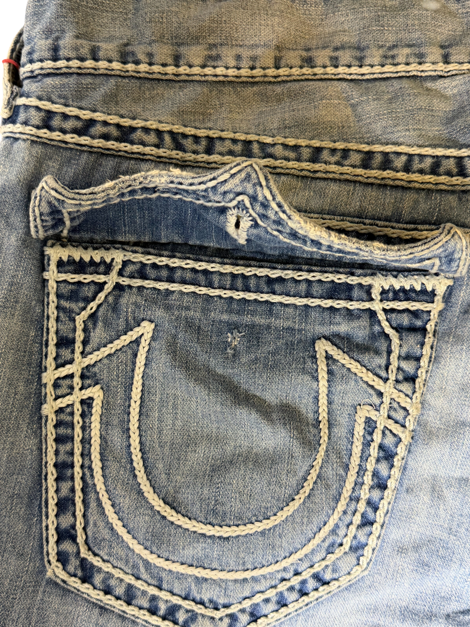 True Religion Jeans Blue/White Embroidery