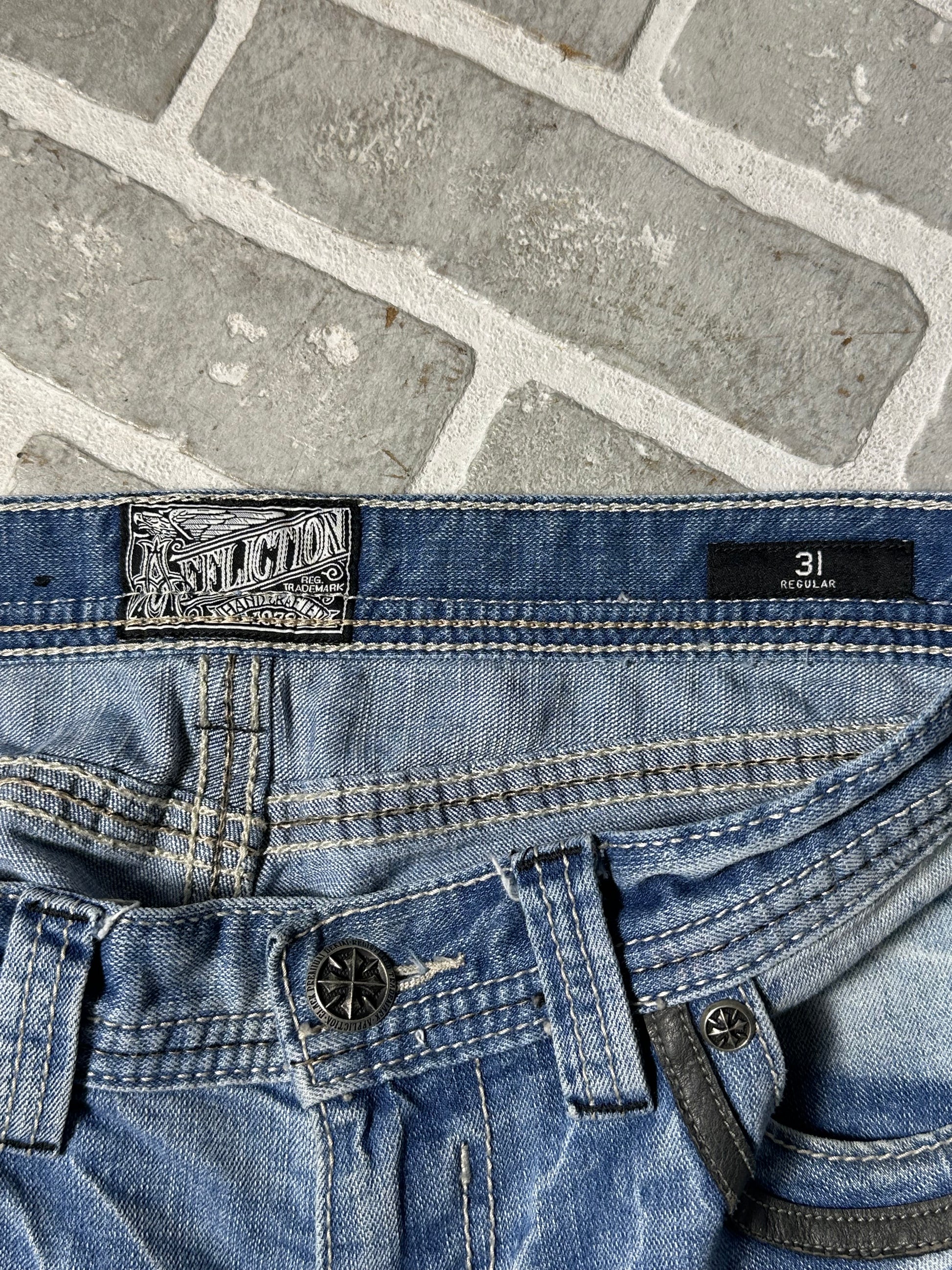 Affliction Patch Jeans 31