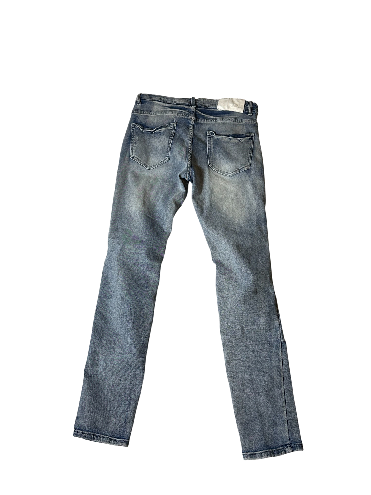 ZCL ripped blue jeans[skinny]