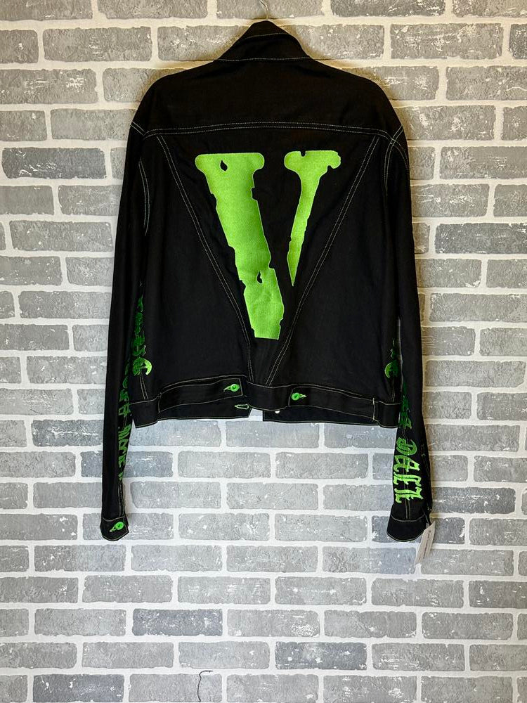 Vlone Friends Denim Jacket Black Green