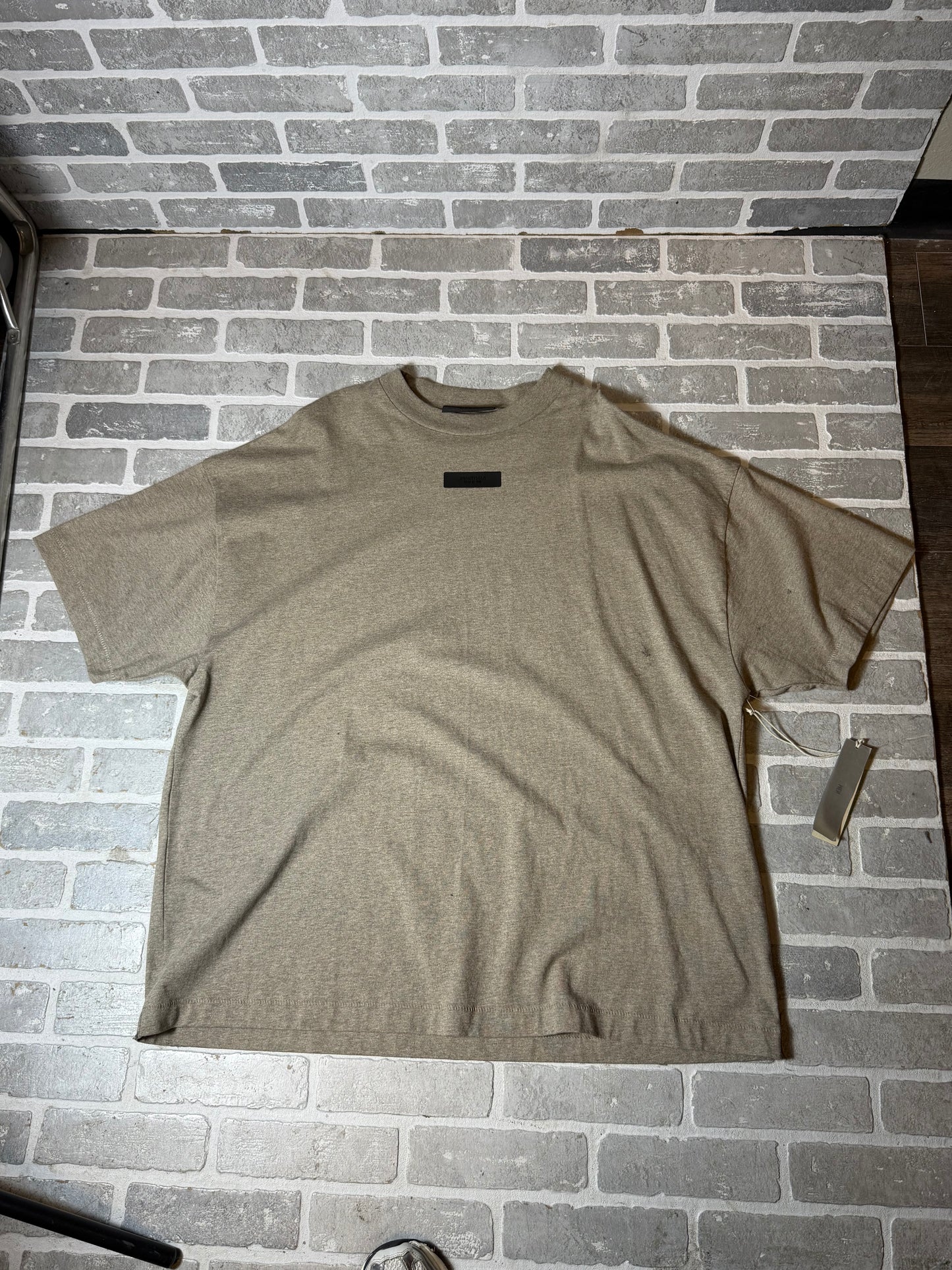 Fear of God Essentials Heather Gray Essentials Logo Black