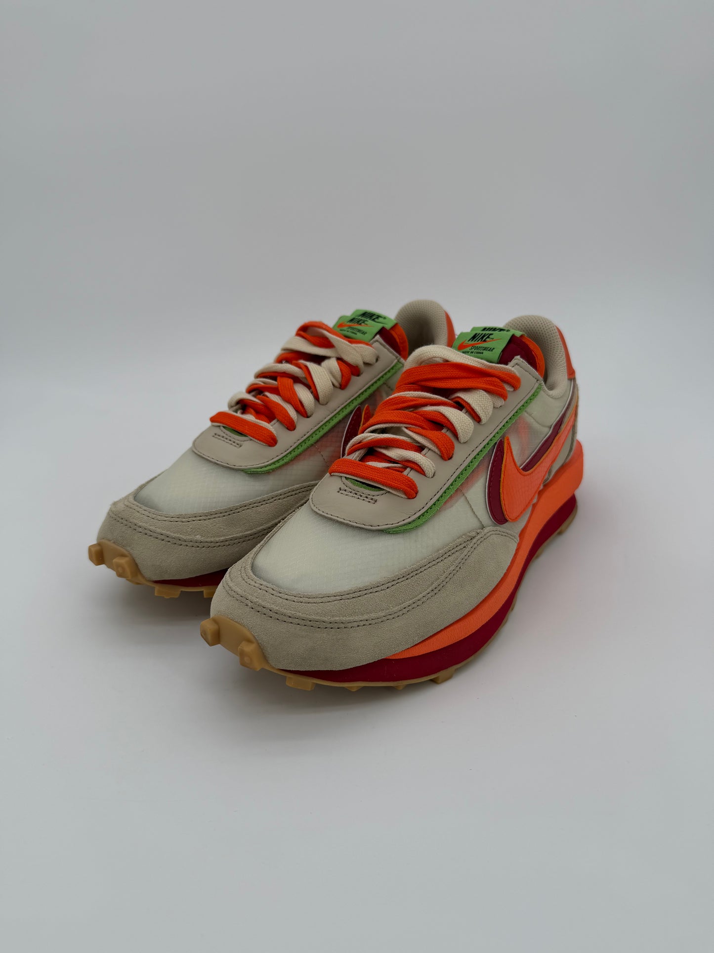 Nike LD Waffle sacai CLOT Kiss of Death Net Orange Blaze