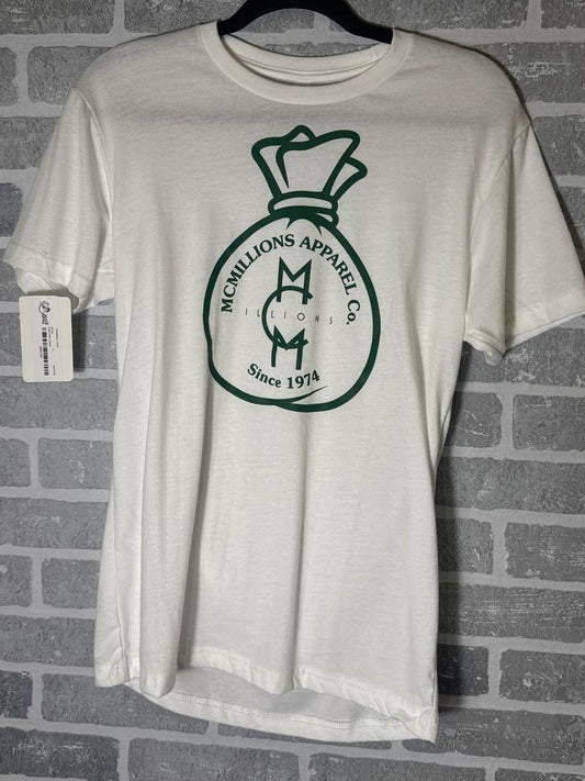 McMillions T-Shirt White/Green Money Bag