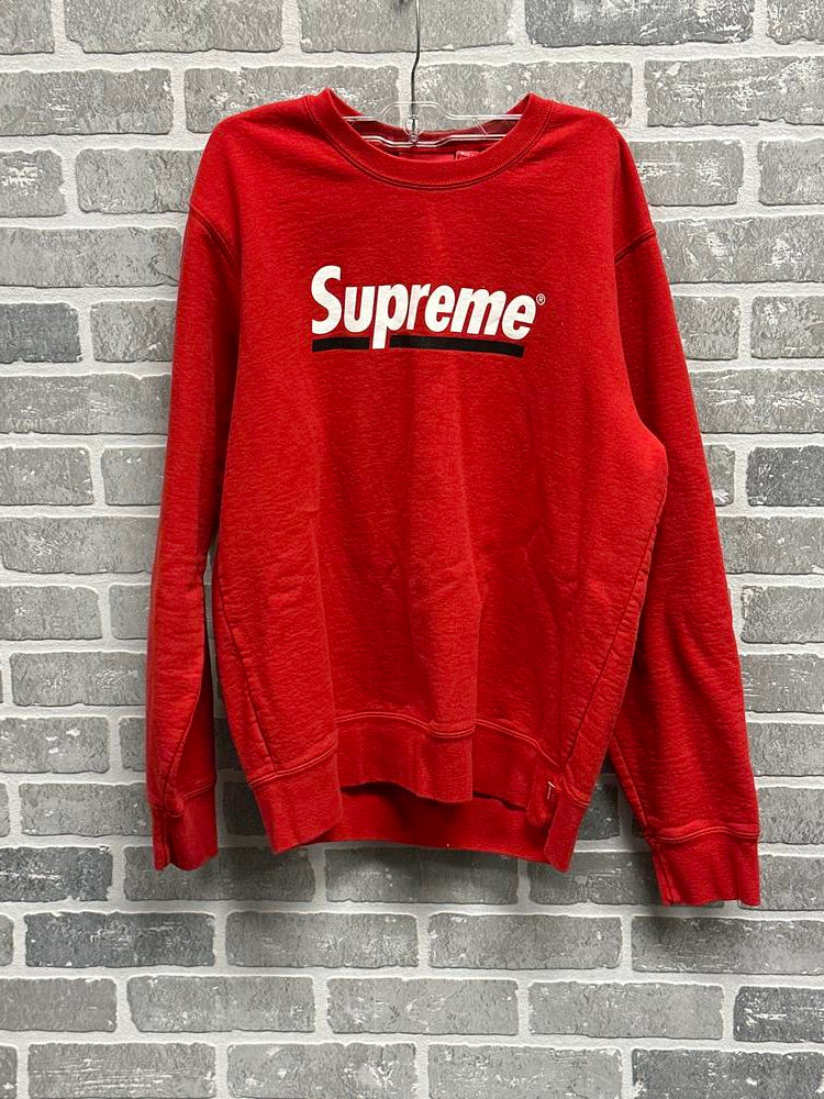 Supreme Underline Crewneck Red